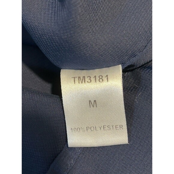 THML Maxi Dress Cross Stitch Mock Collar Blue Size M Beautiful - Picture 8 of 10